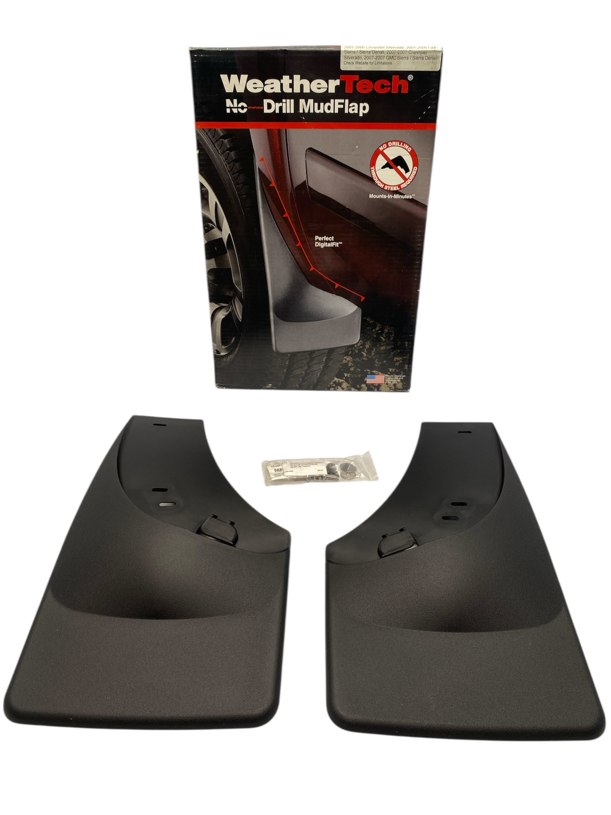 WeatherTech 120005 rear mud flaps set for GM trucks