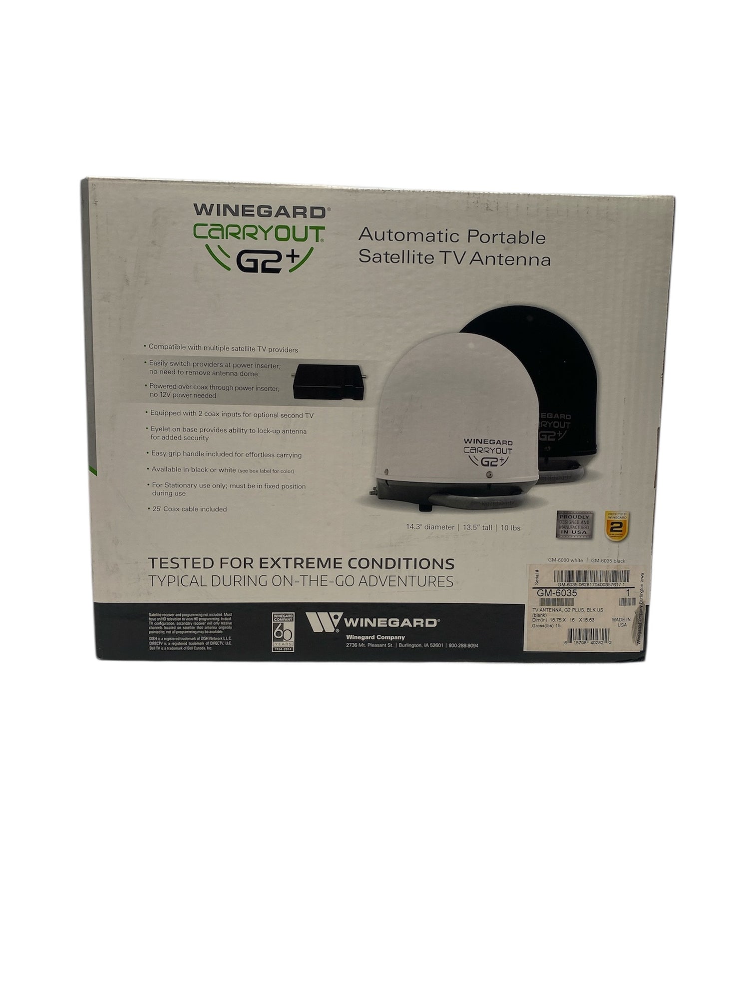Winegard Carryout G2+ GM-6035 portable RV satellite antenna