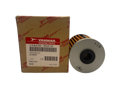 Close-up Yanmar Fuel Filter 124220-35210 – OEM Replacement Cartridge for Diesel Engines