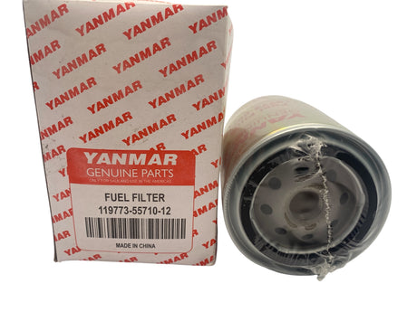 Close-up Yanmar YM-119773-55710-12 Fuel Filter – OEM Replacement Cartridge for Yanmar Marine Diesel Engines