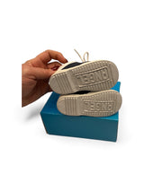 Angel Baby Shoes | Size 3 | White / Navy | Style 2342 | Soft Sole Baby Shoes | Display Pair