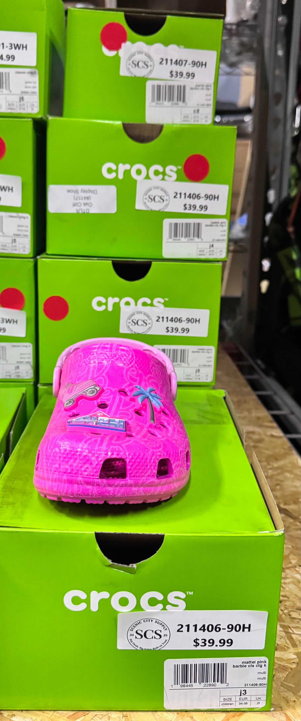 Kids Crocs Mattel Pink Barbie Classic Clog 211406-90H