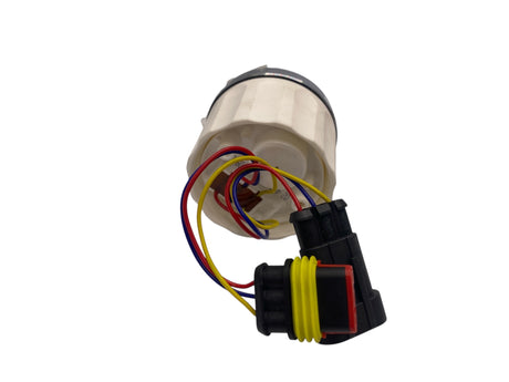 Electrical connector with wires on a white background