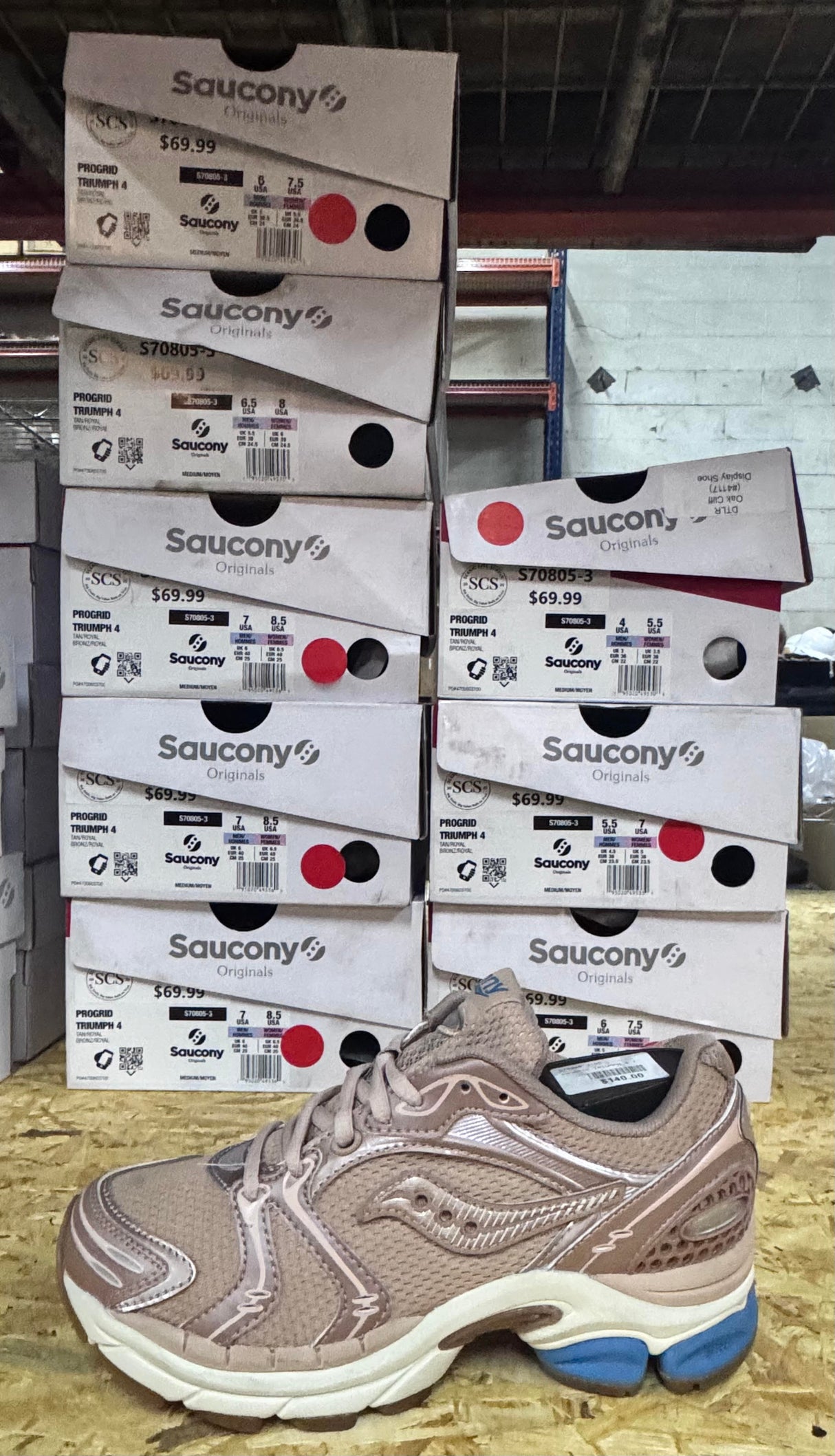 Saucony ProGrid Triumph 4 Tan/Royal – S70805-3