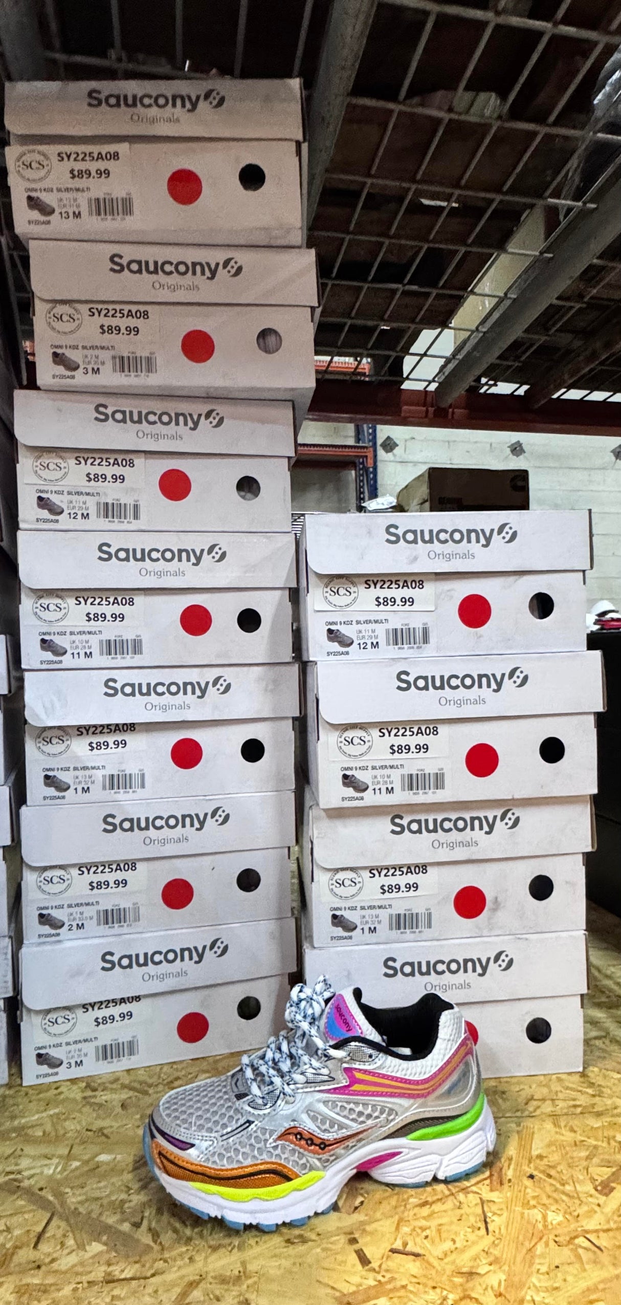Saucony Omni 9 KDZ Kids Silver/Multi – SY225A08